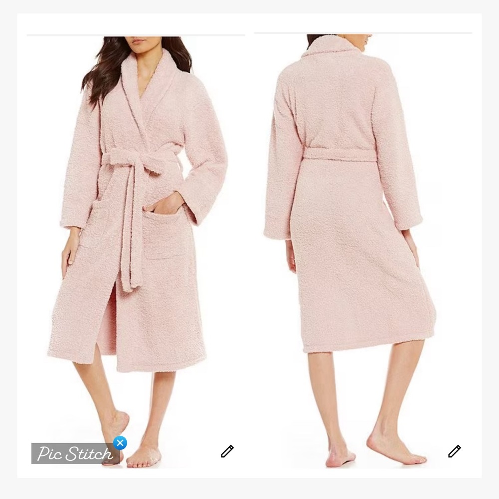 Barefoot Dreams Cozychic Long Wrap Cozy Robe Dusty Rose